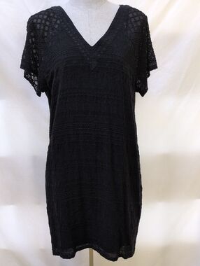 Velvet By Graham & Spencer Black on Black Pattern Dress